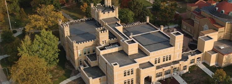 SIU Altgeld building from above
